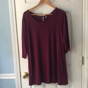 Maroon piko top
